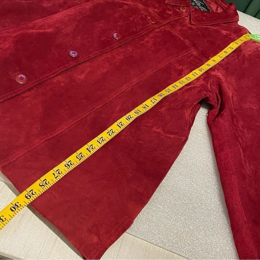 Atelier by B. Thomas Red Suede XL Barn Jacket Shacket gorpcore granola girl - Picture 12 of 14